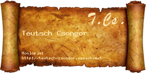 Teutsch Csongor névjegykártya